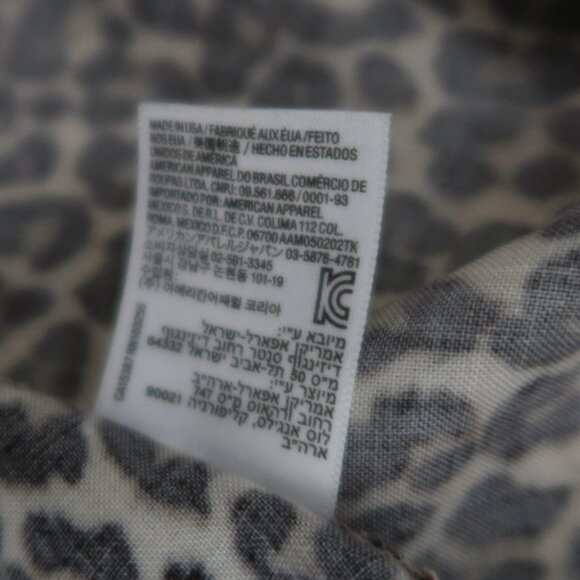 vtg y2k AMERICAN APPAREL Animal print gathered skirt sz S - Picture 6 of 6